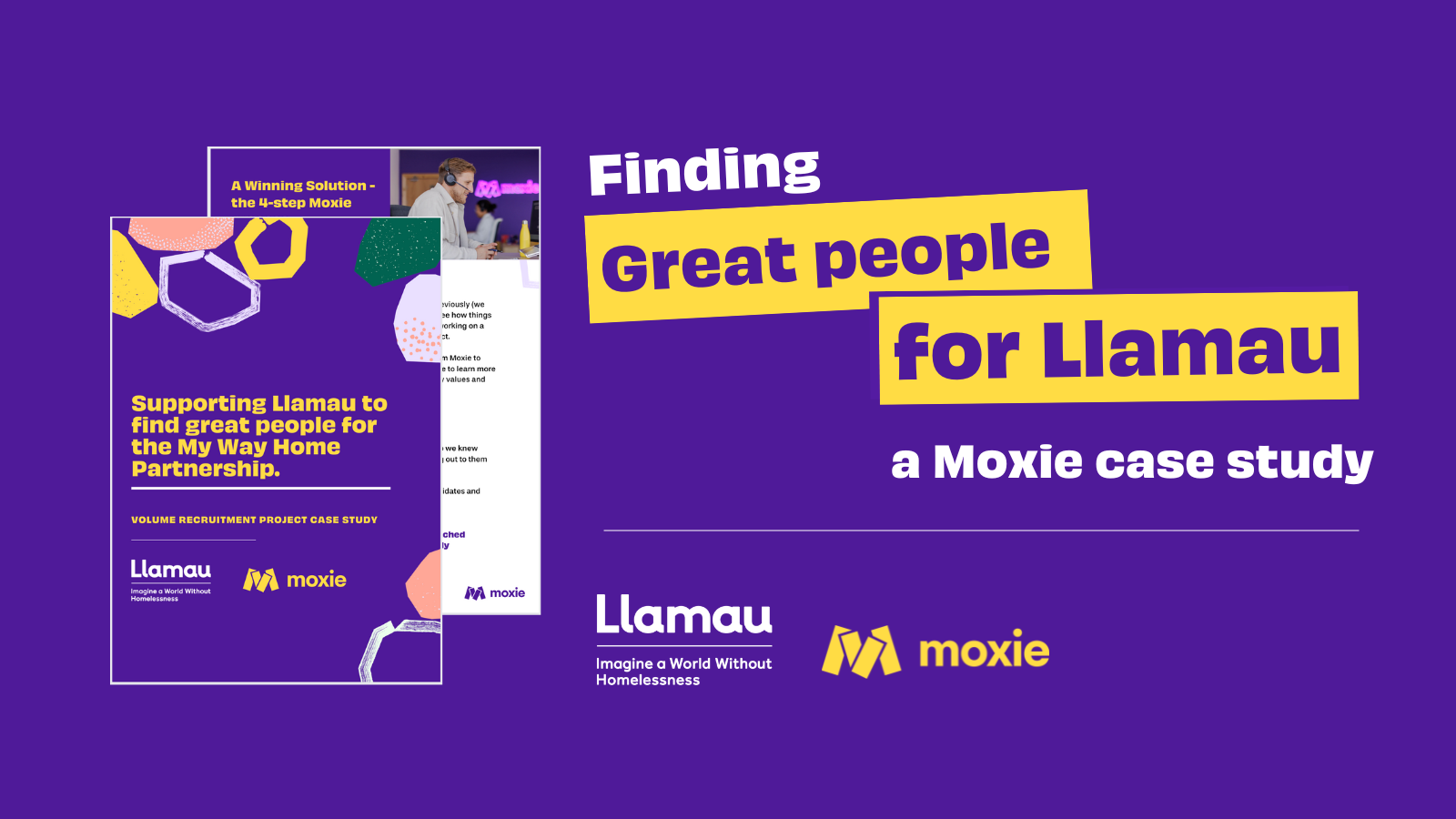 Image to show the case study between Moxie People and Llamau